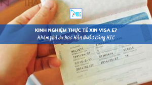 KINH NGHIỆM THỰC TẾ XIN VISA E7